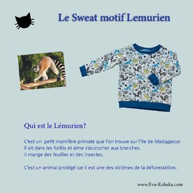 Chez Eva Kohska, nous  participons à la protection de notre planète en fabriquant nos sweat-shirts localement à Paris.
Nous avons pris le thème du Lémurien car il fait partie des animaux touchés par la déforestation.

Venez découvrir nos créations sur notre site et dans notre Boutique-Atelier.

#evakoshka #catsagram #moderesponsable